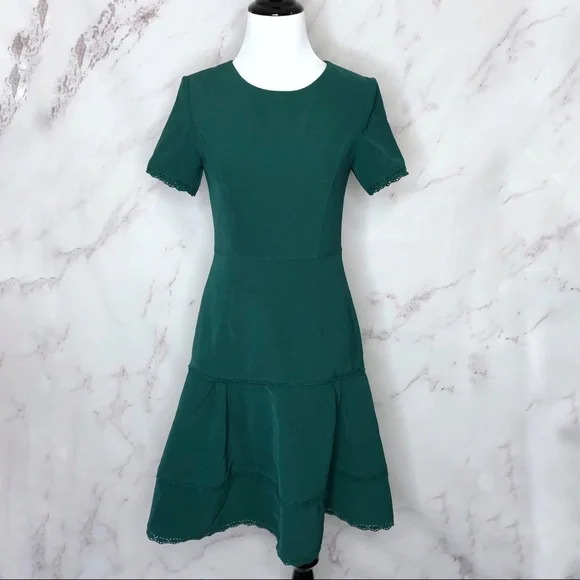 Metisu Dresses | Metisu Dark Green Fit N Flare A-Line Dress Small | Color: Green | Size: S | Bluebonnetbtq's Closet